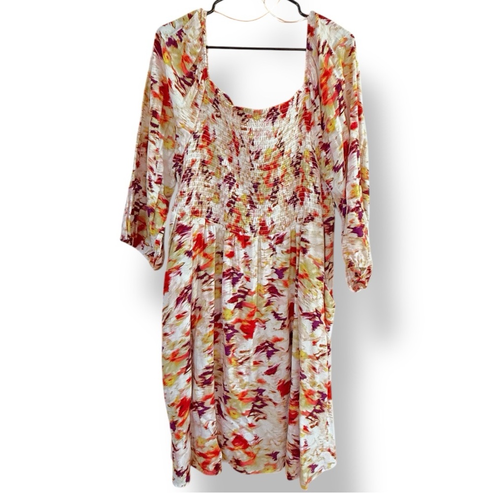 Terra & Sky Red Orange Dolman Sleeve Sundress